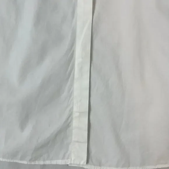 Carolina Herrera White Button Up Shirt Sleeve Ring Decal Oversized Fit - Picture 6 of 7